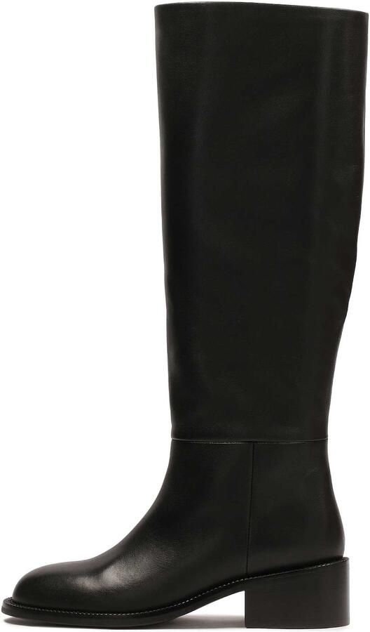 Kazar Leren laarzen met slip-on bovenwerk Black Dames