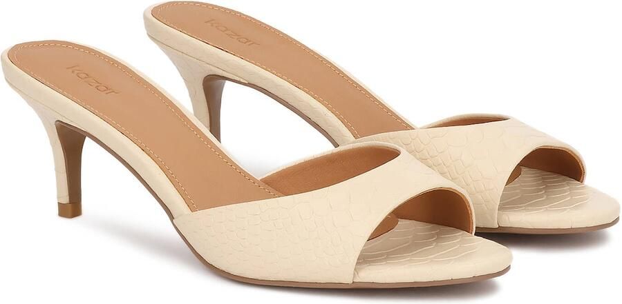Kazar Embossed leather mules with low heel - Foto 4