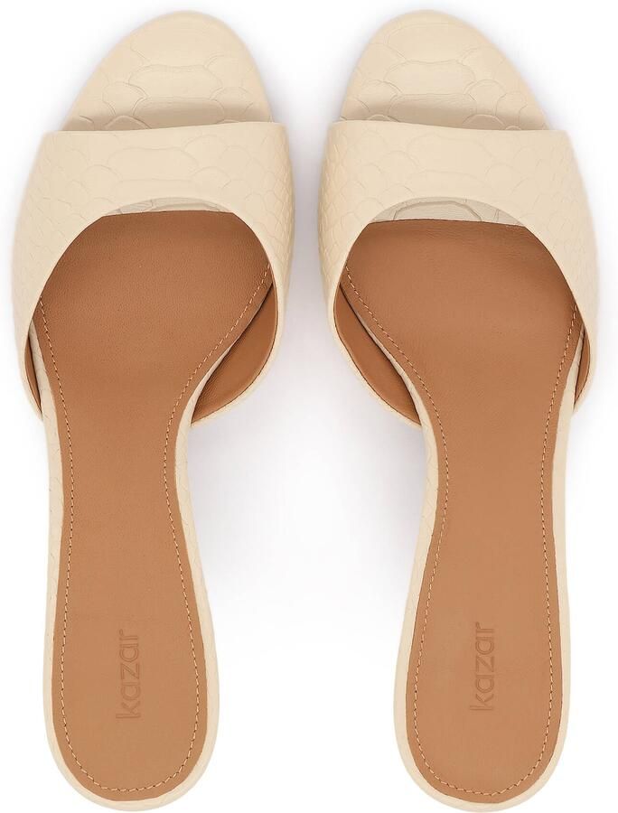 Kazar Embossed leather mules with low heel - Foto 3