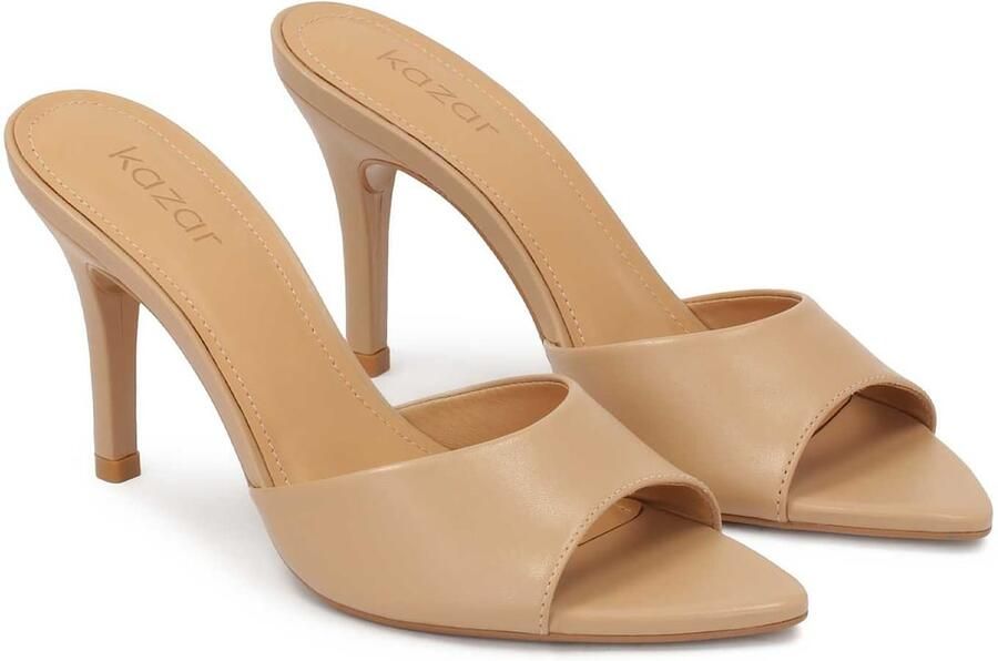 Kazar Beige flip-flops met puntige tenen.Dit product valt klein uit. - Foto 4