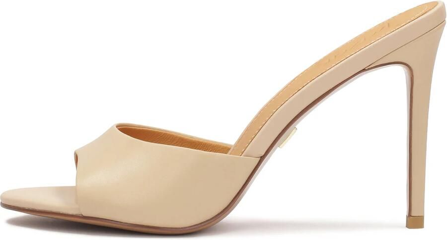 Kazar Beige leren muiltjes met hak Beige Dames
