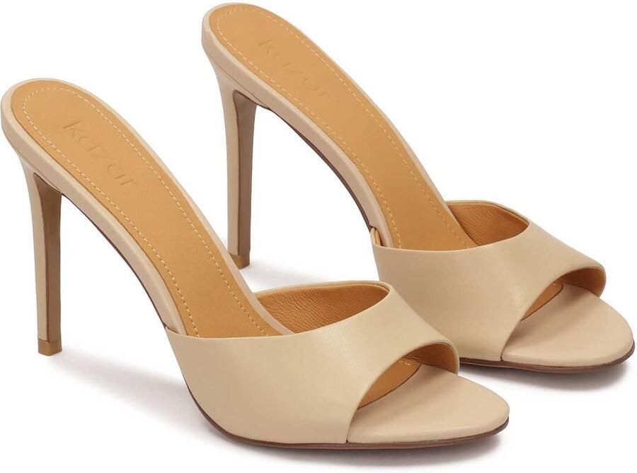 Kazar Beige leren muiltjes met hak Beige Dames - Foto 2