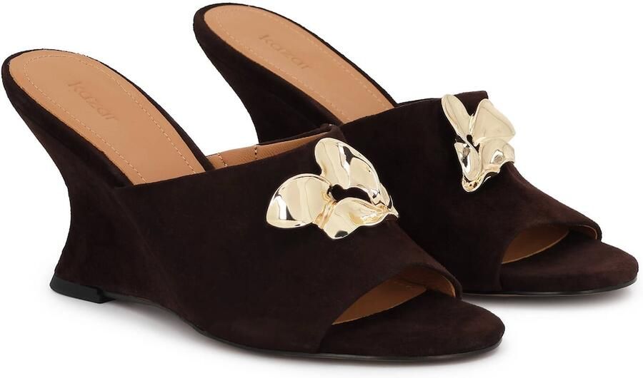 Kazar Brown mules with jewelry embellishment - Foto 2