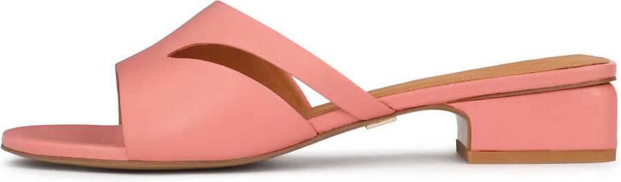 Kazar Pink mules with a wide heel