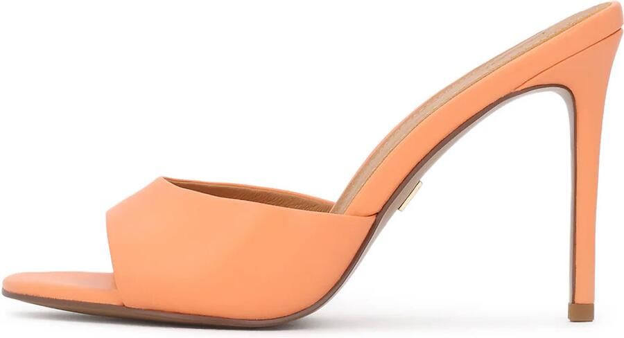 Kazar Orange high heel mules