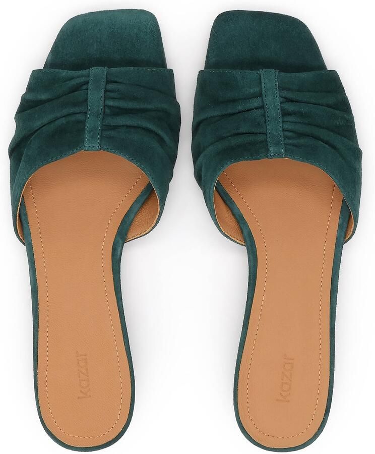 Kazar Green suede mules with a wide heel - Foto 3