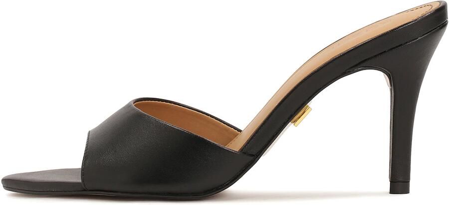Kazar Black mules with a wide strap