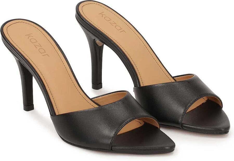 Kazar Zwarte slippers met een brede band.Dit product valt klein uit. - Foto 4