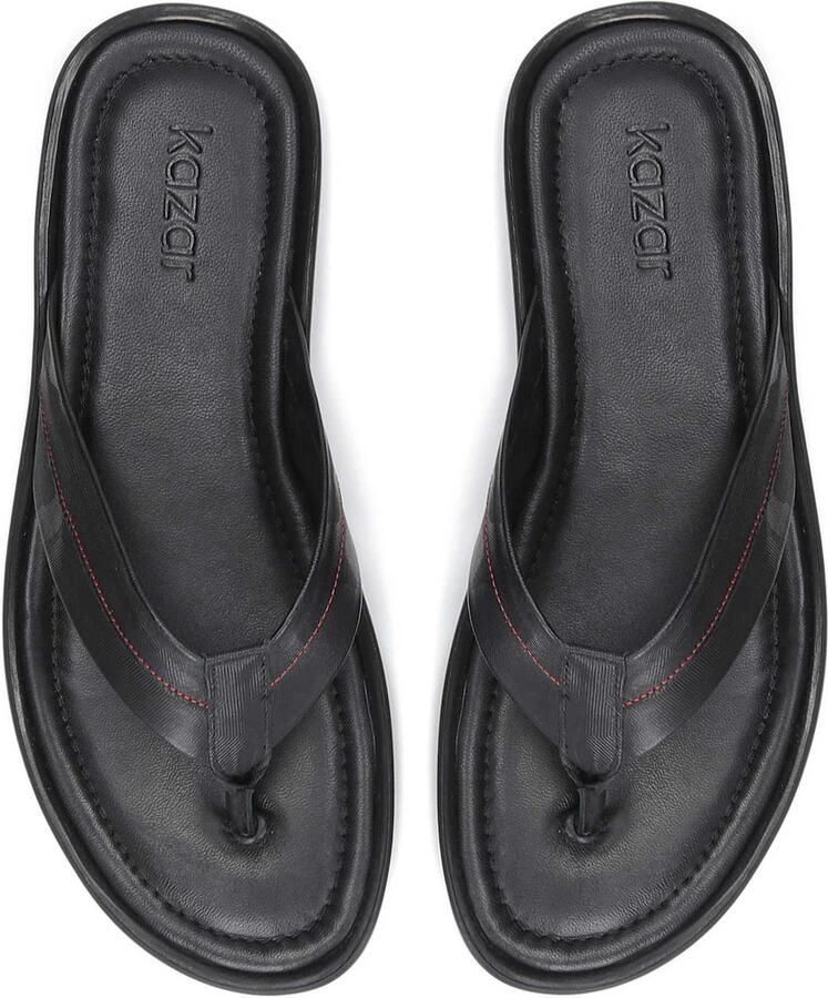 Kazar Heren zwarte teenslippers.Dit product valt groot uit. - Foto 4