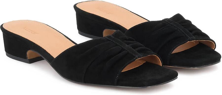 Kazar Black suede mules with crinkle upper - Foto 2