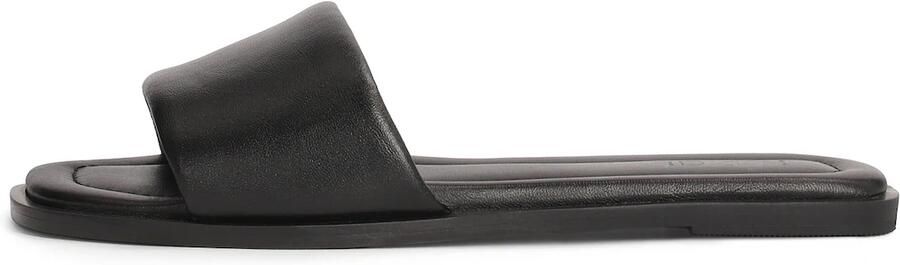 Kazar Zwarte muiltjes met slip-on op een platte zool