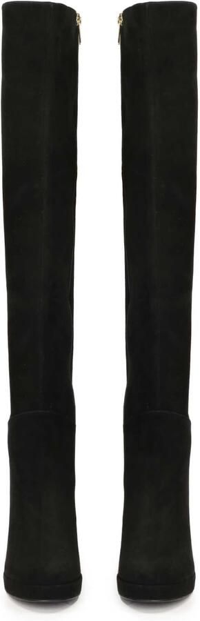 Kazar Suede musketiers met hoge hak en plateauzool Black Dames - Foto 4