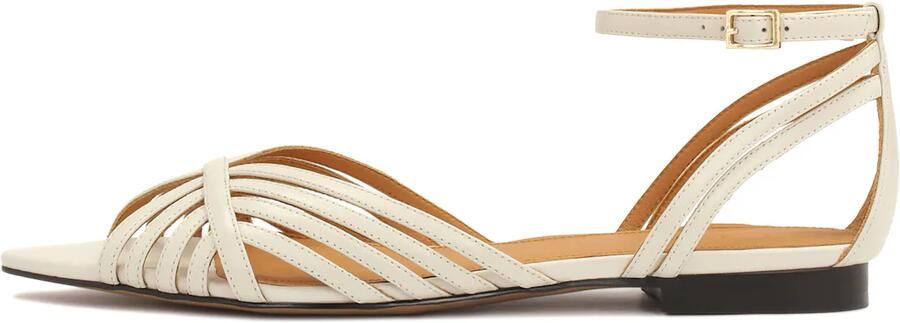 Kazar Platte leren sandalen met verlengde neuzen - Foto 2