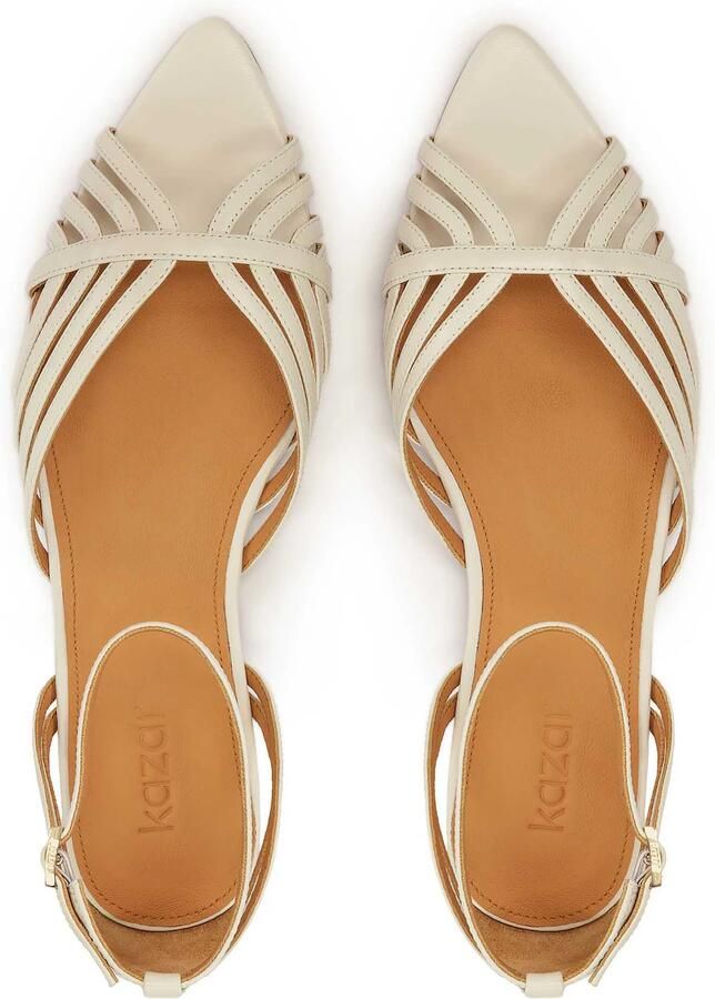 Kazar Platte leren sandalen met verlengde neuzen - Foto 3