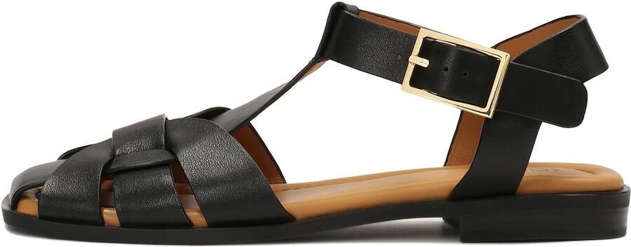 Kazar Zwarte leren sandalen.Dit product valt groot uit. - Foto 2
