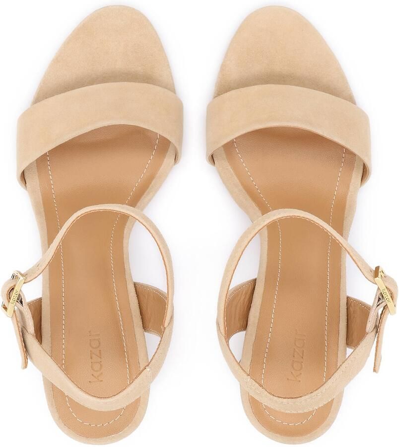 Kazar Suede sandalen in beige - Foto 4