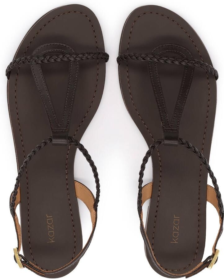 Kazar Sandalen met riem donkerbruin - Foto 2