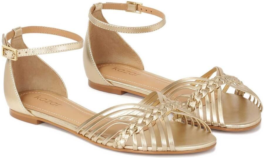 Kazar Gouden platte sandalen met ingebouwde hak - Foto 4