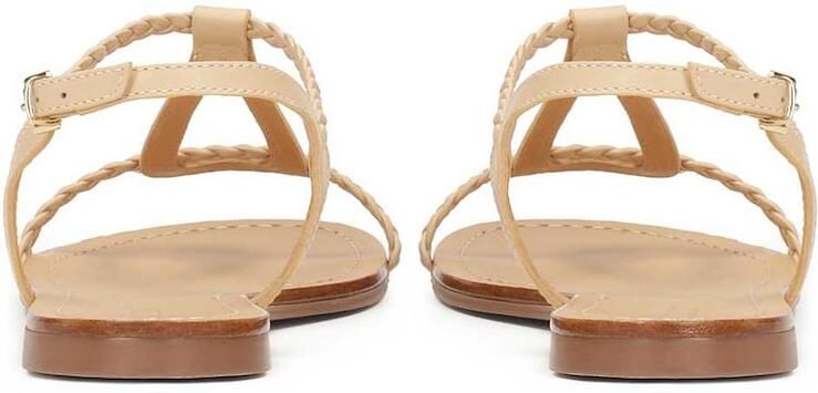 Kazar Beige gekleurde sandalen versierd met gevlochten band - Foto 3
