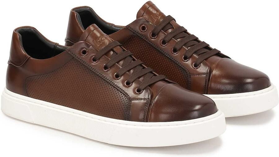 Kazar Brown casual sneakers with perforations - Foto 3