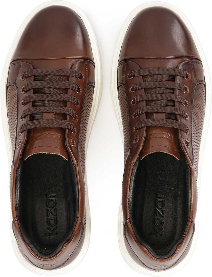 Kazar Brown casual sneakers with perforations - Foto 4