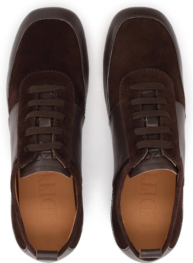 Kazar Brown suede and leather sneakers - Foto 4