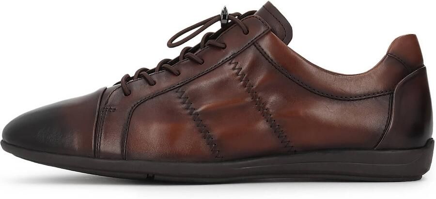 Kazar Brown men's leather shoes with shaded upper