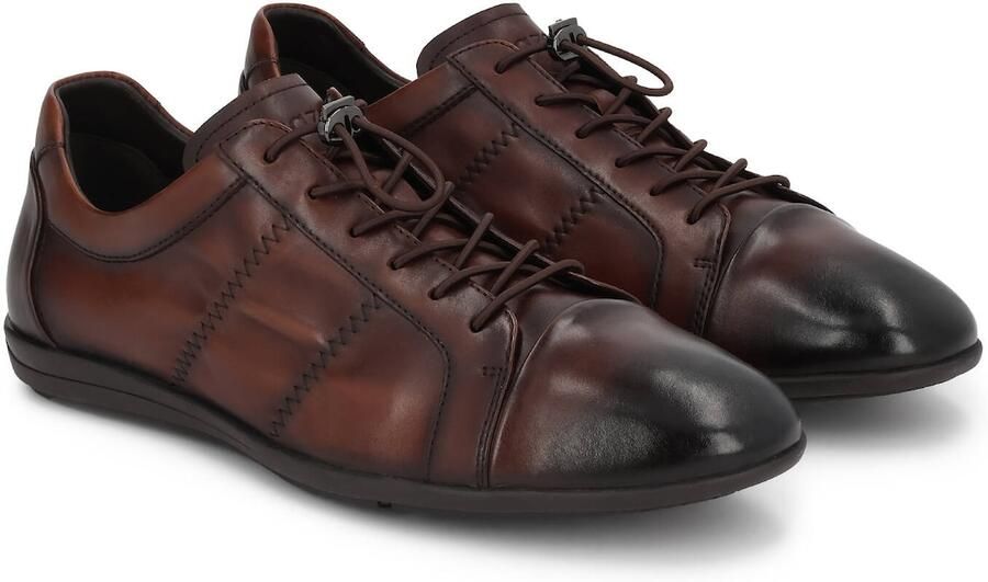 Kazar Brown men's leather shoes with shaded upper - Foto 3