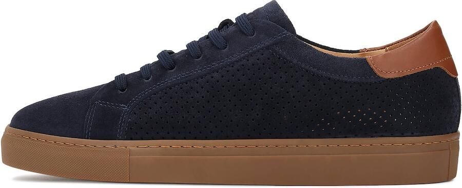 Kazar Sneakers laag donkerblauw cognac