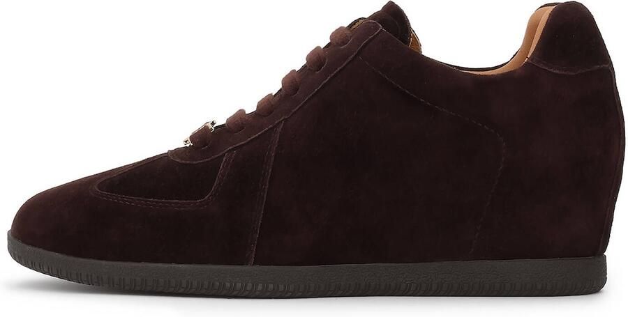 Kazar Sneakers laag donkerbruin