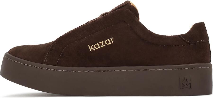Kazar Sneakers laag donkerbruin