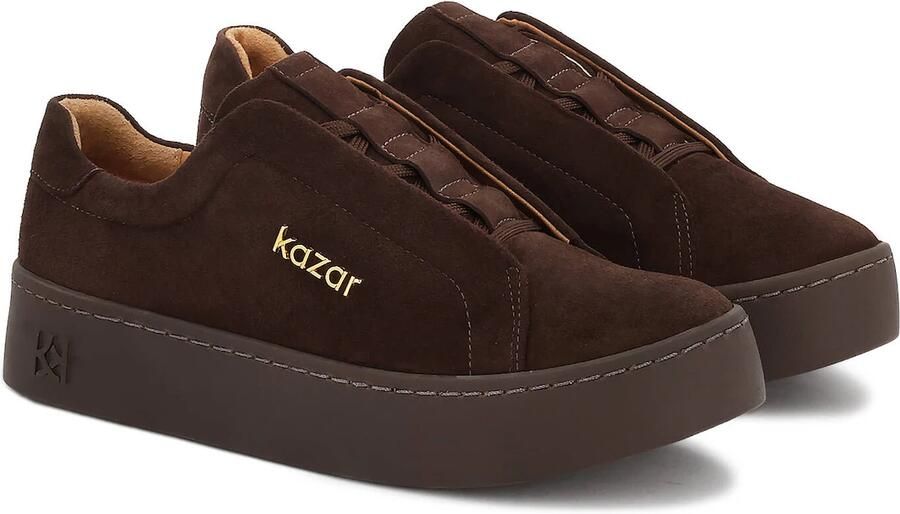 Kazar Sneakers laag donkerbruin - Foto 3