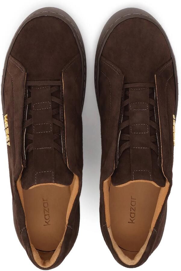 Kazar Sneakers laag donkerbruin - Foto 2