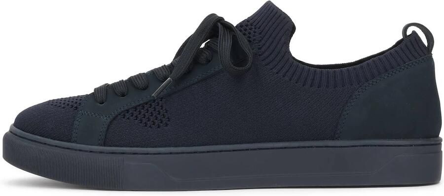 Kazar marineblauwe sneakers van stof en nubuck met trekkoord - Foto 2