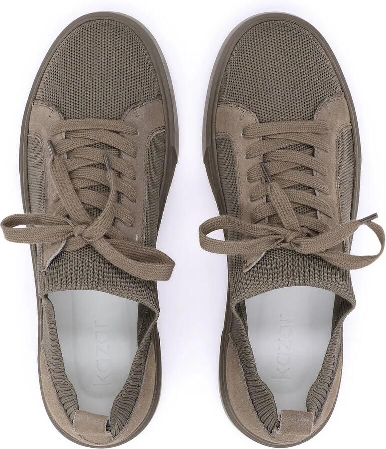 Kazar Sneakers laag taupe donkergrijs - Foto 3