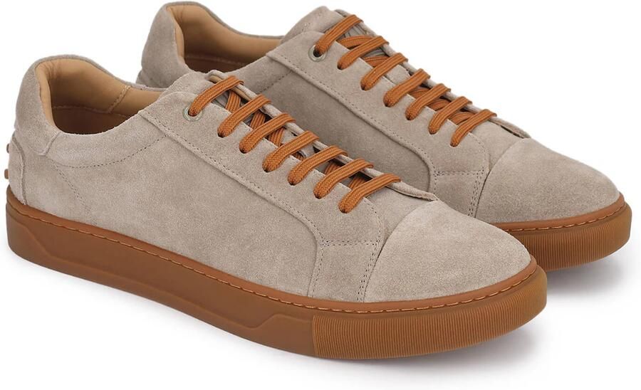 Kazar Men's suede sneakers with contrasting laces and outsole - Foto 3