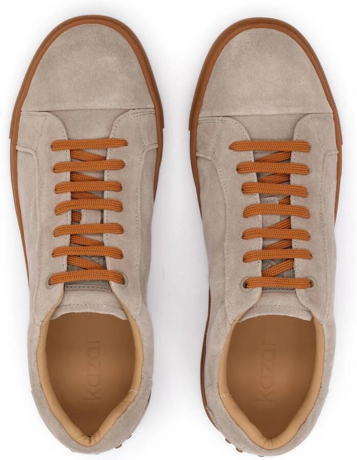 Kazar Men's suede sneakers with contrasting laces and outsole - Foto 4