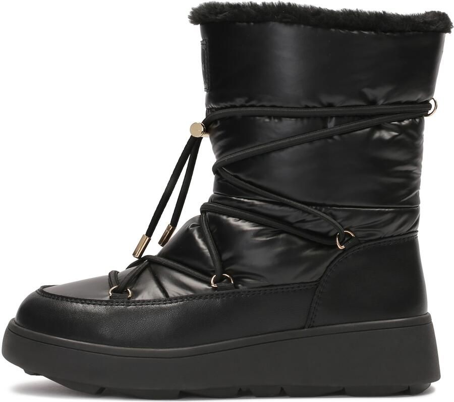 Kazar Ladies' black snow boots of grain leather and fabric