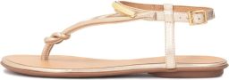 Kazar Leren platte sandalen Yellow Dames