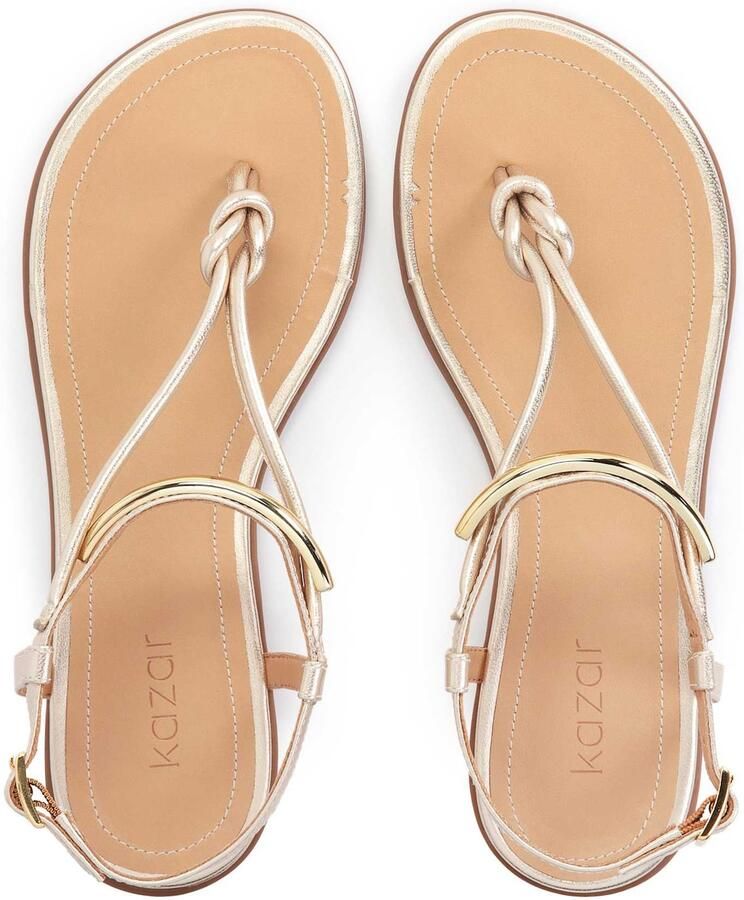 Kazar Leren platte sandalen Yellow Dames - Foto 3
