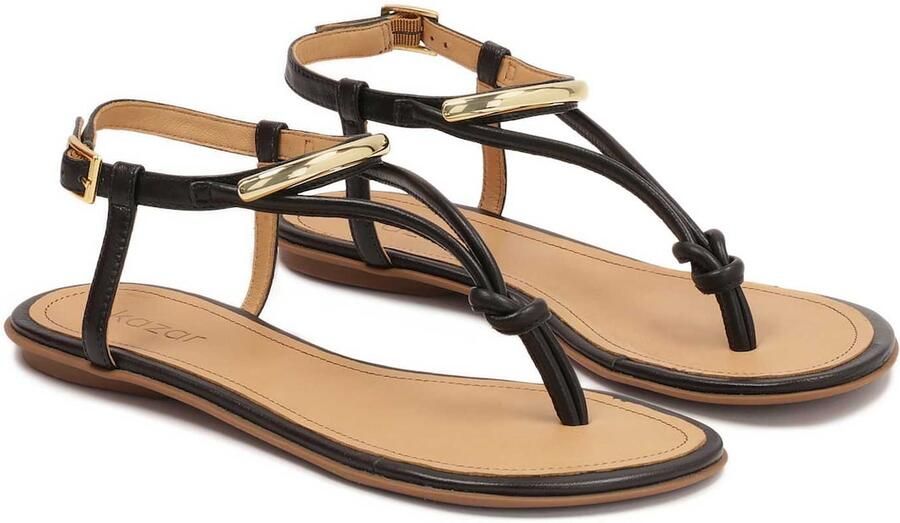 Kazar Flat flip flop sandals with metal embellishment - Foto 3
