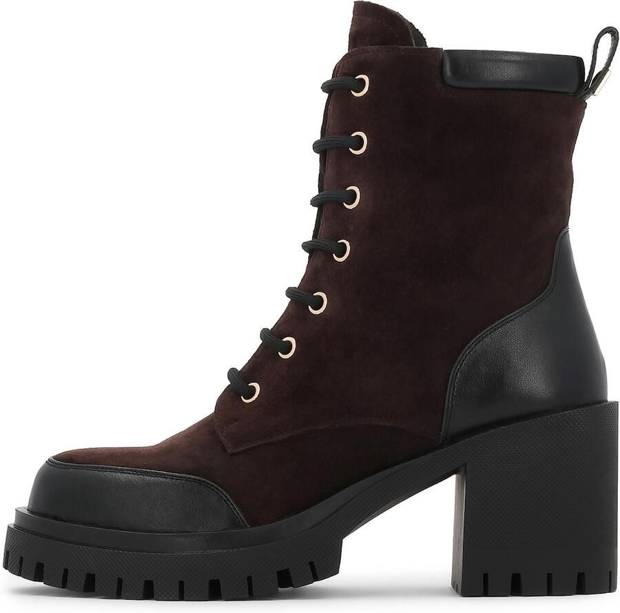 Kazar Brown boots with black inserts