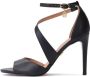 Kazar Klassieke zwarte leren sandalen met een kruisband Black Dames - Thumbnail 2