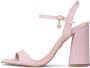 Kazar Lila Krokodil Patroon Blokhak Sandalen Purple Dames - Thumbnail 2