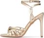 Kazar Gouden sandalen voor dames met kruisende bandjes - Thumbnail 2