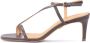 Kazar Donkerbruine sandalen op een hoge hak met een riempje rond de enkel - Thumbnail 2
