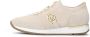 Kazar Dames beige suède sneakers versierd met een monogram Beige Dames - Thumbnail 2