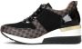 Kazar Dames zwarte en bruine sneakers Multicolor Dames - Thumbnail 2