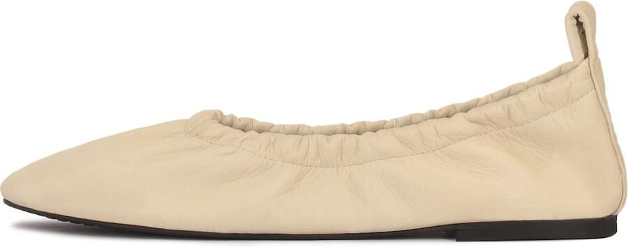 Kazar Beige leren ballerina's met elastiek op de bovenkant Beige Dames - Foto 1