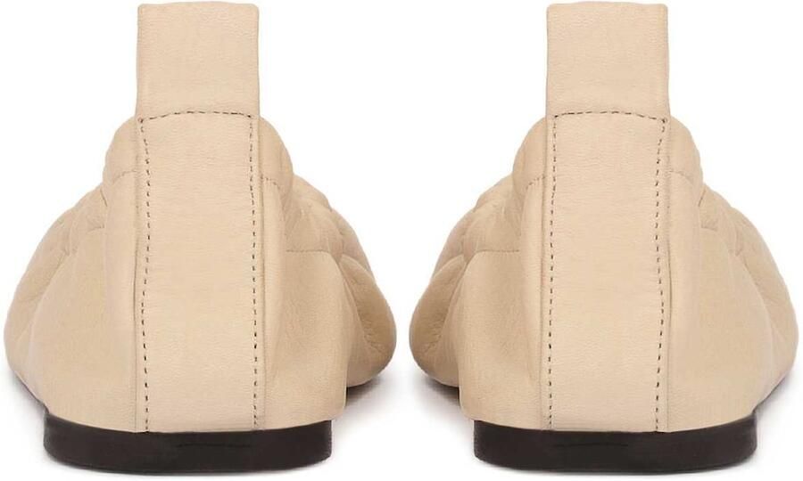 Kazar Beige leren ballerina's met elastiek op de bovenkant Beige Dames - Foto 3